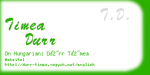 timea durr business card
